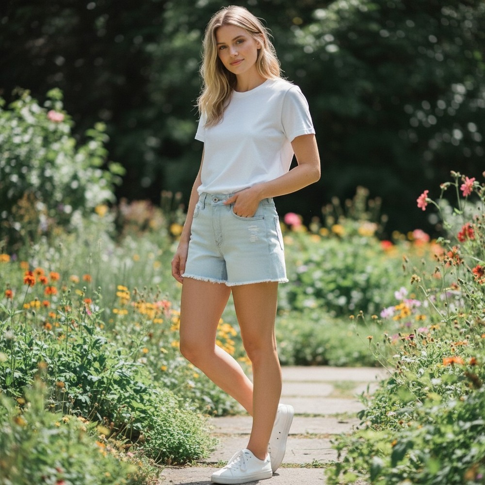 Authentic American Heritage Gray Jean Shorts Distressed Style